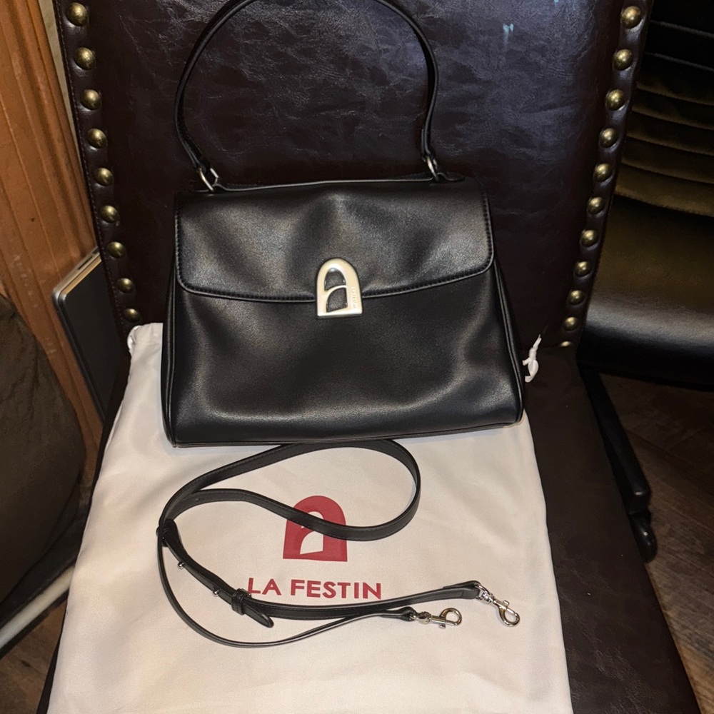 Black Leather Handbag